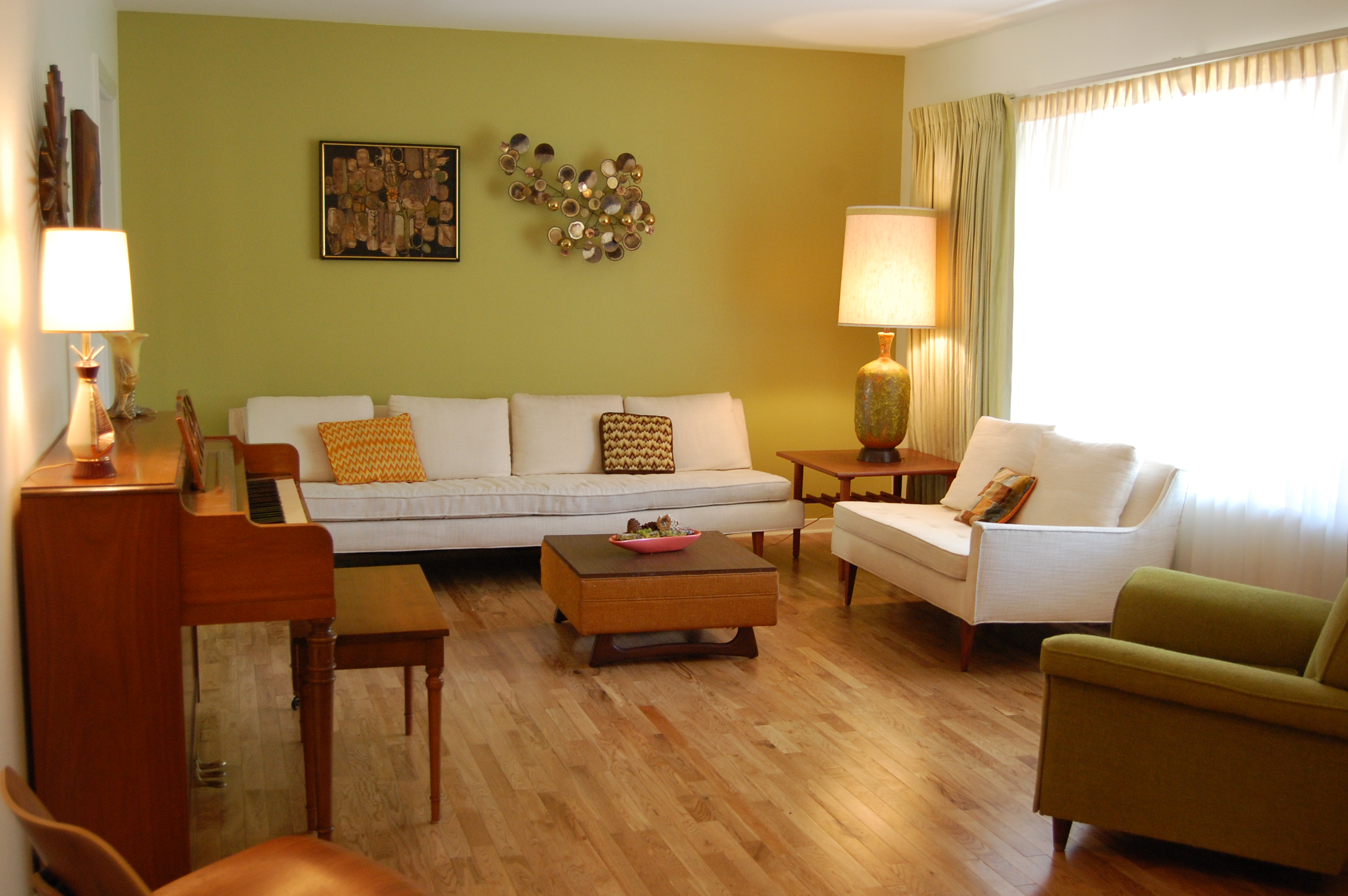 Interior Design Living Room With Avocado Paint